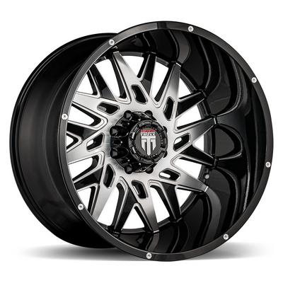 American Truxx AT184 DNA Wheel, 20x9 with 5 on 5 Bolt Pattern - Black / Machined - 184-2973BM0